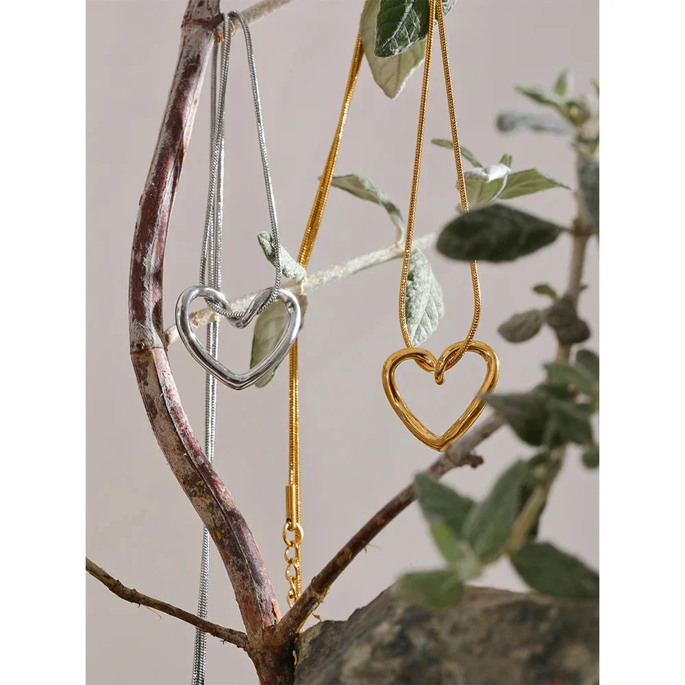 Looped Heart Necklaces
